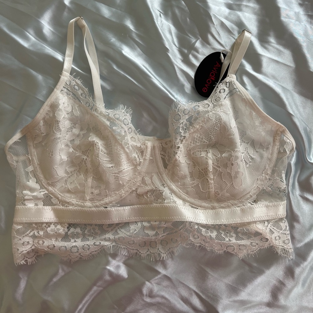 White Lace Top with boning